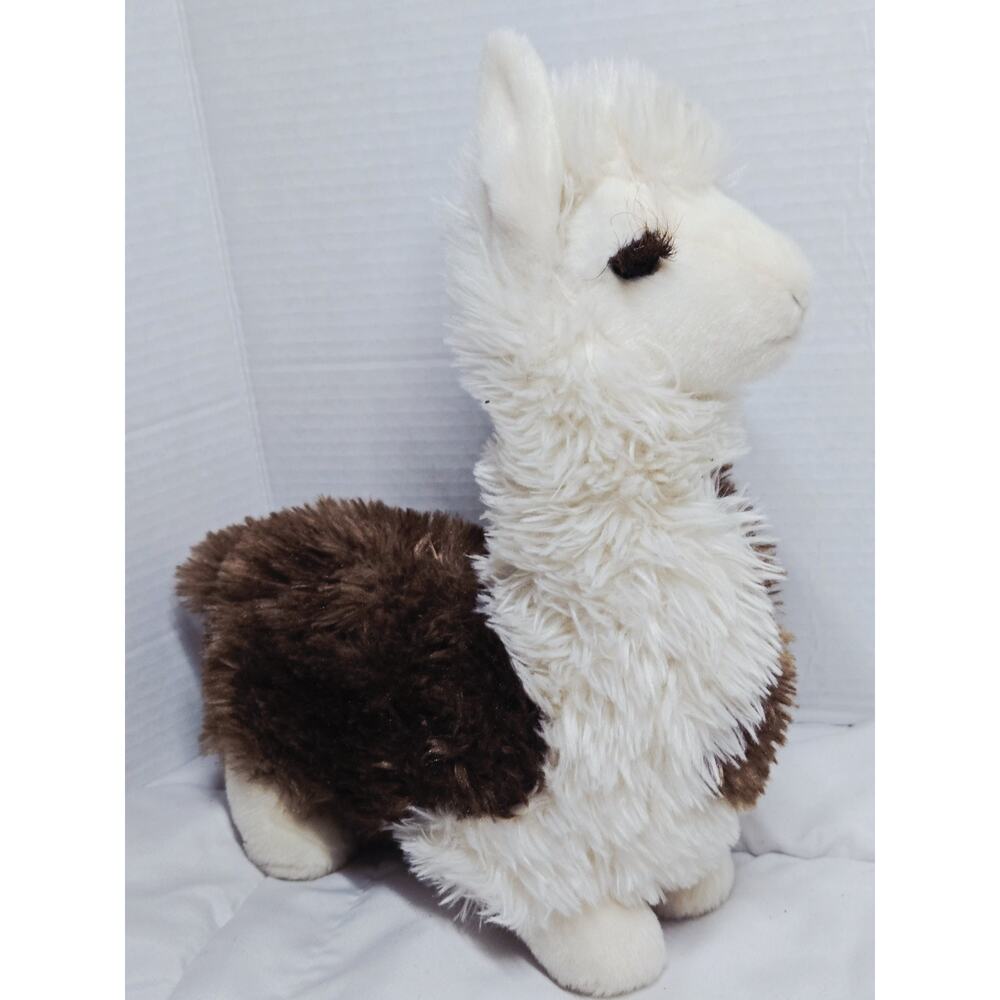 New Douglass Alpaca Cute Eyelashes Brown Stuffed Animal Plush Nursery Decor